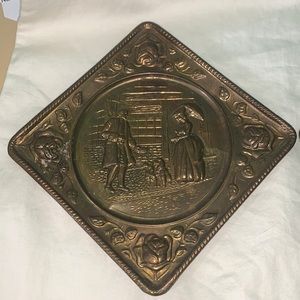 Handmade English pair of metal wall art